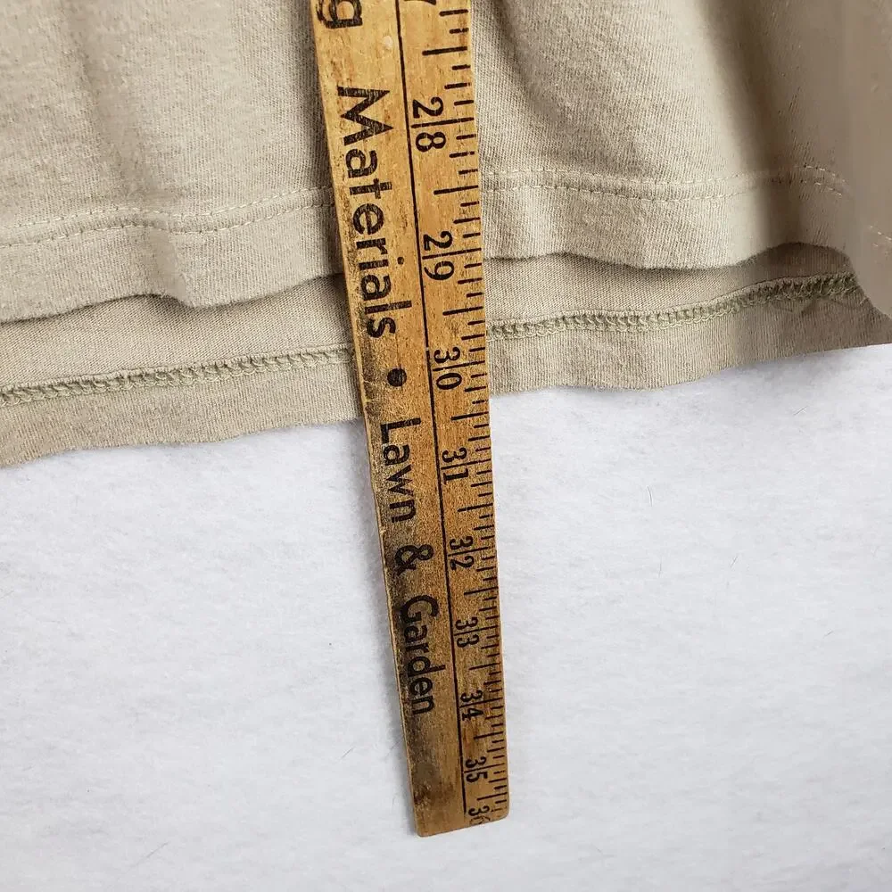 The North Face Men's XL Long Sleeve‎ Graphic Tee Tan Black Logo Neutral Gorpcore